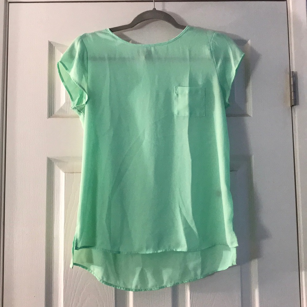 Sheer Green Blouse